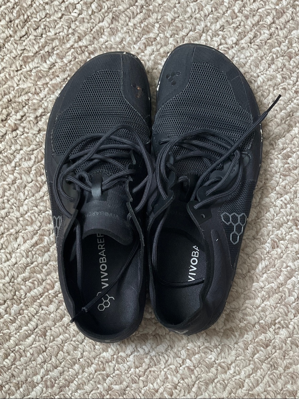 Vivo Barefoot Black Breathable Minimalist Athletic Shoes